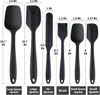 Spatule Silicone Spatula Set Ratchers résistant à la chaleur avec noyau en acier inoxydable puissant, ustensiles de cuisson antiadhésifs Ensemble de cuisson de cuisson mélangeant 6 pcs