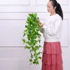 artificial plant wall Artificial Fake Hanging Vine Plant Leaves Foliage Flower Garland Home Garden Wall Hanging Decoration IVY Vin6141844