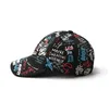 Casquette de baseball avec impression de graffitis de printemps, chapeau pour enfants et parents, chapeau hip-hop à longue queue, vente en gros, GB1659