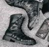 Hot koop-winter chelse laarzen voor mannen bandage hoge kwaliteit koe lederen mannen motorlaarzen