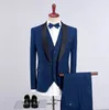 2020 выполненные на заказ красивые свадебные костюмы Slim Fit жених смокинги формальная одежда Шаль лацкан костюмы жениха (куртка+брюки+жилет)