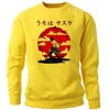 Uchiha Sasuke Tişörtü Erkekler Harajuku Japon Anime Crewneck Kapüşonlular Jumper İnce Fleece Streetwear Spor Giyimi Isınma Soğuk