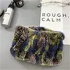 Women Real Rex Rabbit Fur Scarf Headbands Handmade Girl Ring Cowl Snood Knitted elastic Scarves Winter Warm Neck Scarf