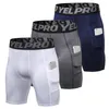 2020 Leggings esportivas de secagem rápida Jogging Compression Shorts de corrida Crossfit Shorts de ginástica Roupa íntima de futebol para treino masculino