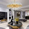 Gold Moderne Glas Kronleuchter Beleuchtung Wohnzimmer Esszimmer LED Hängen Leuchte Luxus Dekoration Lampen AC 90-265V