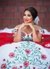 2019 mais novo branco e vermelho vintage vestidos de quinceanera com bordado contas doces 16 baile de formano vestido de debutante vestido de festa de baile al 10