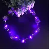 LED Luminous Hairbands Wieńce Glow Flower Crown Dzieci świecące Garland Crown Zabawki Akcesoria do Party Wedding Night Market LT1369