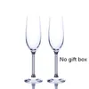 2pc bruiloftsbril Champagne fluts Crystalline Party Gift Toasting Glass Goblet Crystal Engrave Anniversary Gift With Box3516546