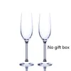 2 piezas Casas de boda Champagne Flautas Crystalline Party Glass Goblet Goblet Grabado Aniversario Regalos con Box5072806