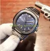 Latest Version 4 Style Luxury Watch Nautilus 40mm Stainless 316L Steel Blue Dial Watch 5711/1A-010 Automatic Mens Fashion Men Watches