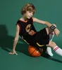 Roupas de basquete infantil terno esportivo vermelho personalizado comércio exterior3449575
