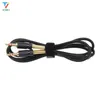 500 pçslot 1m 35mm aux macho para macho cabo de áudio banhado a ouro primavera proteger protetor para telefone carro alto-falante8060989