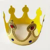 Gold Crown King Queen Princess Fancy Dress Accessorio regolabile per bambini Puntelli per adulti Cappelli per feste Cosplay