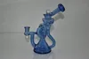 Smoking set, pipe, blue oil rig, glass hookah bong 14mm connector, welcome to order