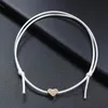 20st / mycket Lucky Gold Heart Armband för kvinnor Barn Barn Röd Lädersträng Justerbar Armband DIY Smycken