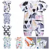 Baby Rompers Onesies Summer Cotton Rompers Boys Girls ins Cartoon Short-sleeved Jumpsuit Outfit Newborn Rompers KKA6904