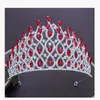 Tiaras Silver Color Luxury Crystal Crystal Crown 신부 Tiara Big Rhinestone 신부 왕관 웨딩 헤어 액세서리 242I