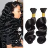 3pcs cabelos humanos a granel brasileiro onda solta para tranças Braids Braiding Hair Bulkes