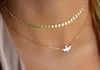 Silver Gold Bird Peace Pigeon Pendant Multilayer Chain Choker Halsband Colars For Women Fashion Jewelry