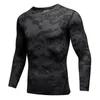 HOT 2019 automne hiver sport collants maigres GYM jogging camouflage noir blanc course football basket-ball entraînement t-shirts hommes