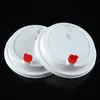 Fedex 24oz Tek Kullanımlık Plastik Suyu Kupası Kalp Kapaklı Buzlu Süt Çay Bardakları Gıda Sınıfı PP İçecek Konteyner Kalınlaşmak Şeffaf İçecekler Kupa