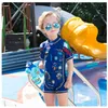 fashion Boys cartoon swimsuits anime printed one-piece swimming children spider short sleeve swimwear kid SPA beach bathing suit Y1352