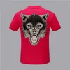 Nova Moda Animal Impresso # 89 Homens Camisa Polo Lapela Gola Slim Fit Tops de Manga Curta Casual Clássico Negócio Masculino Algodão PP Camisas Polo