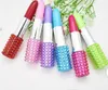 Student Leuke Creatieve Lippenstift Plastic Nieuwigheid Balpen Kawaii Roller Bal Pennen voor Kinderen Schrijven Gift Koreaans Briefpapier 20pcs / Partij GA321