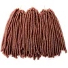 14 inch 70g / pak haakvlechten synthetisch vlechten haarverlenging Afro kapsels zachte dreadlock bruin zwart dik vol