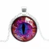 Necklaces Mens Three-dimensional dragon eye Glass Necklace Pendant colorful eye pendant Glass Cabochon Dome beautiful Necklaces Men jewelry