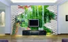Custom Wallpaper 3d Three-Dimensional Creative Fashion Bamboo Forest HD Living Room Bedroom Background Wall Decoration Wallpaper