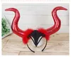 Handmade Sheep Horn Headband Hairband Accessory Demon Evil Gothic Cosplay Halloween Headwear Prop GB1124