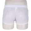 Calzoncillos de natación para hombre Suave Ver a través de traje de baño Hombres Traje de baño sexy Playa Boxer Shorts Natación Troncos Cordón Bragas ligeras1