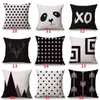 Geometry Pillow Covers Black White Geometry Cushion Covers Cotton Linen Printed Sofa Bed Nordic Decorative Pillow Case