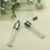 50 teile/los SCHRAUBVERSCHLUSS rohr 35*6mm glasfläschchen anhänger kristall Glas Parfüm Medaillon reis fläschchen schraubverschluss Halskette charme füllen