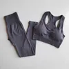 2 SZTUK YOGA Outfit Set Sport Bra i Legginsy Kobiety Gym Ubrania Bez Szwu Trening Fitness Sportswear Garnitur