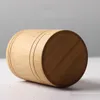 竹の収納ボトルジャー木製の小さな箱容器の手作りスパイスティーコーヒーシュガーは蓋を受け取りますヴィンテージ7415185