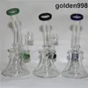 Navanges Bong Bong Glass Tuyaux d'eau Pyrex Bongs avec des lèvres colorées 14mm Jaronnier à bécher à bécher en silicone DAB JAR