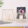 حامل الشمعة المعدنية الهندسية الحديثة الذهب الحديد Tealight Stand Decor Nordic Simplicity Decor