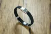 Bracelet à breloques en acier inoxydable pour hommes, symbole de croix, qualité supérieure, en caoutchouc noir, en Silicone, bijoux religieux, BS-080