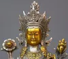 7.9 "Tibet Tibet Budizm Paktong Beyaz Tara Kwan-yin Tanrıça Guan Yin Heykeli