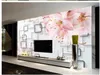 3D fantaisie mode fleur TV fond mural 3d papier peint 3d papiers peints pour tv toile de fond 4923902