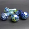 Glasrökande rör Space Moss Spoon Pipe Cool Quality Galaxy Blue Colorful Pipe Hand Pyrex Rökning Handrör