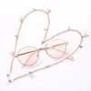 Porte-chaîne de lunettes de soleil en gros-vintage pour femmes lunettes de soleil de mode chaîne de cou lunettes de soleil en métal sangle Landyard Cordon Para Gafas