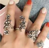 Stjärna smycken mode retro sliver färg blomma blad boho finger ring etniska vintage midi ringar för kvinnor parti 2019 ny