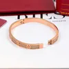 Luxury Full Diamond Bracelet 3 Rows Women Men Couple Bracelets Cuff Bangles Fashion Screw Jewelry For Lover With Velvet Bag