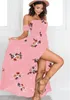 women dresses new wrapped chest print dress seaside holiday dress summer beach Long dress sexy sleeveless