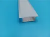 2.5 M/PCS 100 M/LOT profil en aluminium couvercle blanc laiteux avec embouts, clips de montage pour boîtier d'éclairage à bandes led