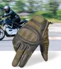 Touch Screen Leather Motorcycle Gloves Motocross Tactical Gear Moto Motorbike Biker Racing Hard Knuckle Full Finger Glove Mens