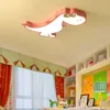 Children's room LED ceiling lamp Warm cartoon dinosaur bedroom male and female room lamp eye protection dimming wrought iron lamps